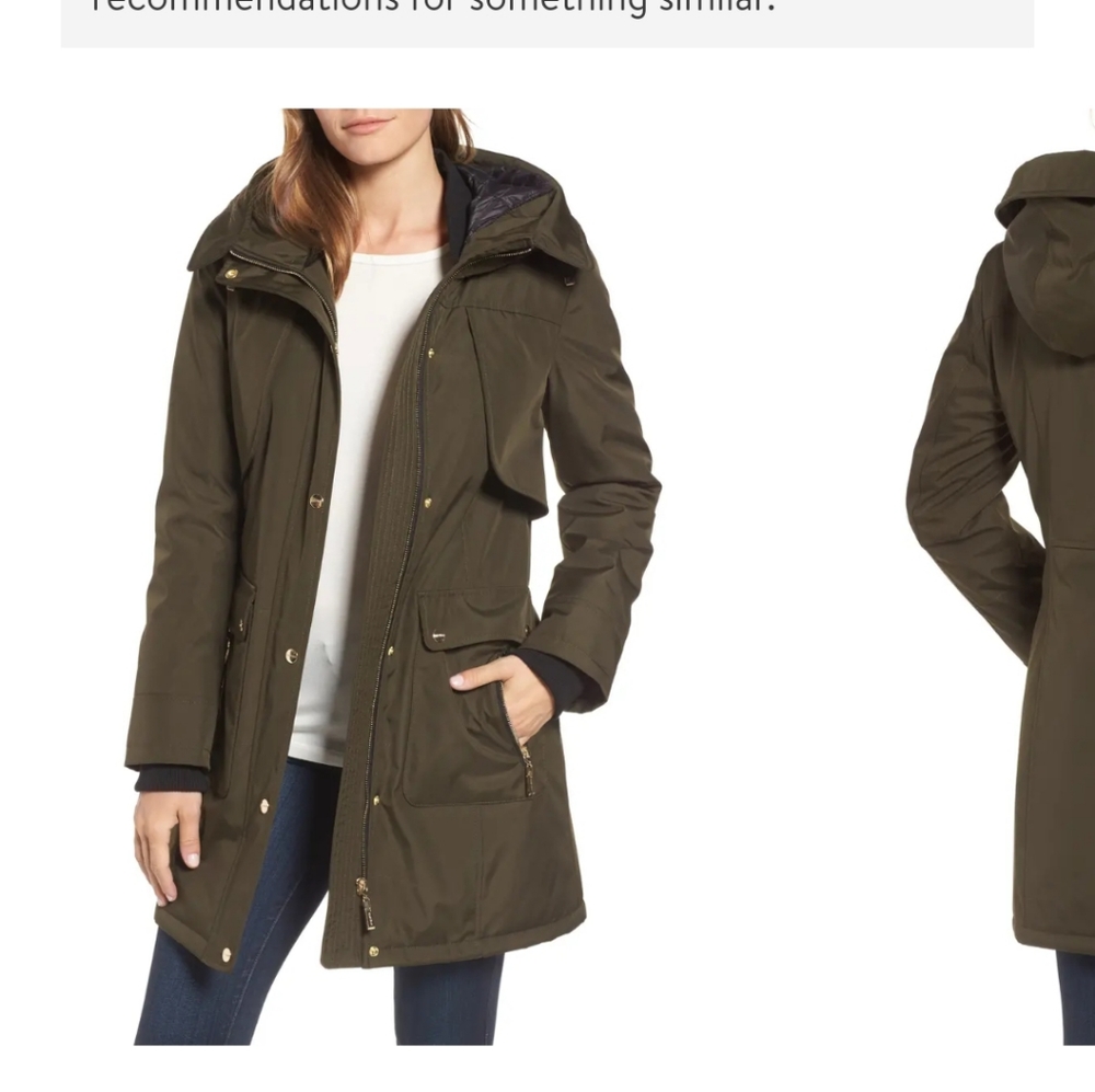 Ellen Tracy Quilted Technical Parka (Petite)